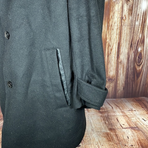 Men’s Hugo Boss Black Wool Cashmere Pea Coat 42R - Picture 4 of 9
